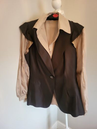 gilet and blouse