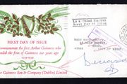 1959 Ireland Bicentenary of the Foundation of the Guinness Brewery in Dublin Commemorative Stamp envelope with First Day Cover of 3p (FDC). Issued to shareholders. Interesting in that undeliverable as the address had deceased. Reverse cancel of Isle of Wi