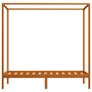 Canopy Bed Frame Honey Brown Solid Pine Wood 90x200 cm Image 4