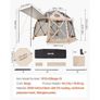 Pop up Gazebo Screen Tent, 3.6x3.6 m, 13-Sided Spherical Camping Canopy Tent with Removable Top & Carry Bag, Quick-Set & Bite-Proof, Screen House Sun Shelter for 8-10 Persons, Beige Image 3