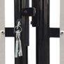 Black Double Door Fence Gate 300 x 125 cm Image 4