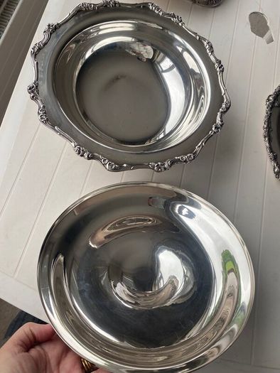 Silver plated trays & dishes
