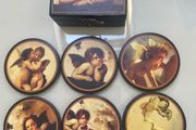 coasters angel art with matching storage box