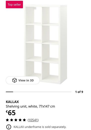 Ikea Kallax Shelving Unit - White