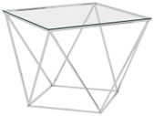 Coffee Table Silver 80x80x45 cm Stainless Steel