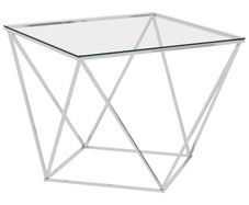 Coffee Table Silver 80x80x45 cm Stainless Steel