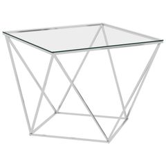 Coffee Table Silver 80x80x45 cm Stainless Steel