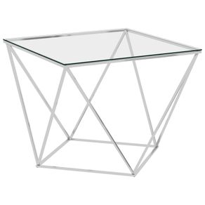 Coffee Table Silver 80x80x45 cm Stainless Steel