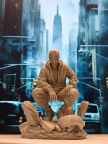 3D Printed Urban Spider-Man In Rubble Figurine