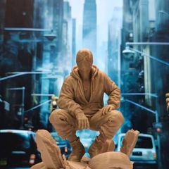 3D Printed Urban Spider-Man In Rubble Figurine