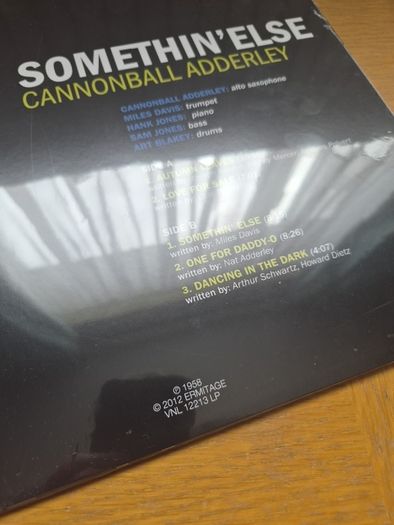 Connonball Adderly "Something Else" 2012 pressing