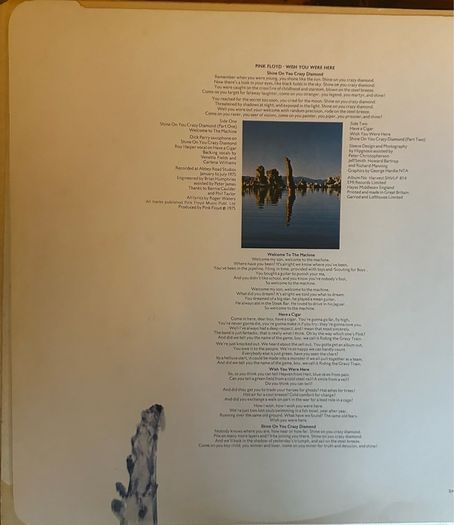 Pink Floyd. Wish you were here. Original Irish 1975 release in vg condition