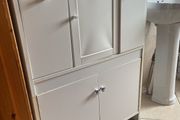 White Multi Storage Bathroom Cabinet / Utility Cupboard