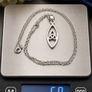 925 Vintage Sterling Silver Celtic Knot Necklace Image 10