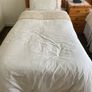 Single Beds x 2 with New Mattresses and Pine Headboards Image 2