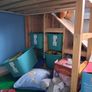 ikea kura kids bed with led lights, storage at end and mattresses Image 5