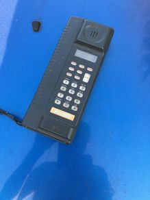 Vintage retro mobile phone. Mitishbushi roamer 1989