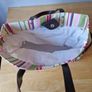 Striped canvas bag Image 3
