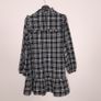 Nobody's Child Black White Plaid Checkered Ruffle High Neck Long Sleeve Mini Dress 10UK/38EU Image 6