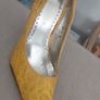 yellow snake print high heels size UK 3 Image 4