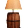 Natural barrel decoration lighting table lamp bedroom bedside night light bar cafe restaurant creative desk lights Image 2