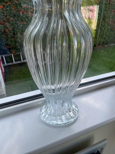 Newbridge Large Elegant 17.5" Wave Design Glass Vase as New