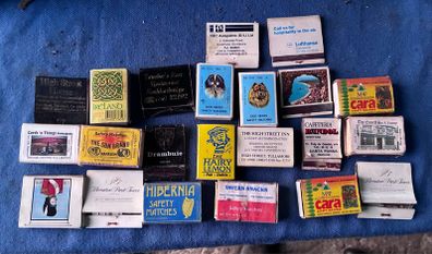 22 vintage match boxes