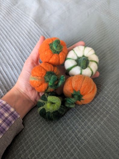 Handmade Woollen Mini Pumpkins
