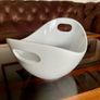 Pristine White Salad Sharing Bowl by Galzone Denmark with Handles Image 10