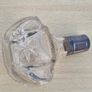 Vintage crystal bottle with silver top Image 3