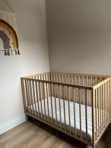 Wooden IKEA Cot - Perfect condition