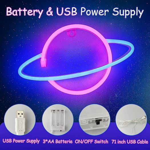 Neon Signs, Cisteen Led Neon Light Sign Powered by Battery or USB, Wall Decor Led Lights Home Decoration Hanging Art Neon Signs for Bedroom,Game Room,Bar,Party,Kids Gift
