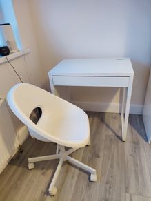 ikea desk and swivel chair