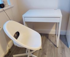 ikea desk and swivel chair
