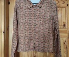 Retro print blouse