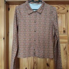 Retro print blouse
