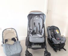 Joie Chrome DLX Trio 3 in 1 Travel System Bundle with Car Seat and ISOFix Base