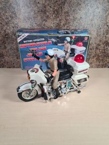 Vintage Son Ai Toys Motorcycle Police Jumbo Cycle Lights And Sounds 1984 Boxed Toy Collectable