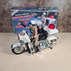 Vintage Son Ai Toys Motorcycle Police Jumbo Cycle Lights And Sounds 1984 Boxed Toy Collectable