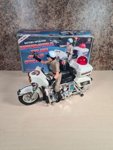 Vintage Son Ai Toys Motorcycle Police Jumbo Cycle Lights And Sounds 1984 Boxed Toy Collectable