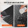 Diamond-Plate Rubber Flooring Roll, 3 mm x 4 ft x 8 ft Garage Floor Mat, SBR Rubber Garage Flooring Roll, Easy to Clean, Diamond Plate Rubber Mat for Under Cars, Garage Industry Gym, Black Image 5