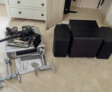 Denon AVR 1907 amp + Wharfedale speakers and 10" subwoofer