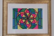 Abstract 1970's Framed Psychedelic Poster Art