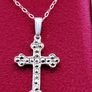 Silver Cross With Marcasites Image 2