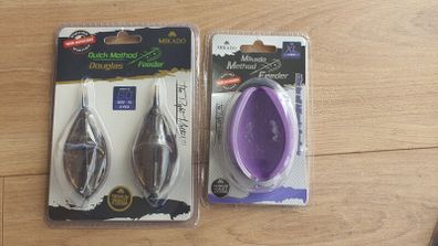 NEW - Size XL - Set of (2x60g) "Douglas" Mikado Method Feeder Q.M.F. System + Mould - Carp Tench Bream Feeder Method Pellet Dumbells Hybrid Roach