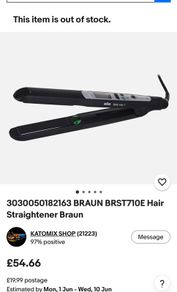 BRAUN hair straightener