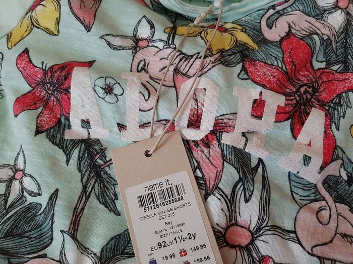 Girls name it shorts and t shirt set 1 1/2 - 2 yrs BNWT