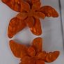 Marbled Orange 3D Tiger Lily Resin Earrings Image 6