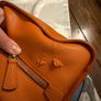 Genuine Furla Orange & Pink Leather Satchel Bag (With Pouch & Dustbag) - Terenure Image 5
