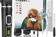 Dog Clippers, Dog Grooming Clippers, Rechargeable, 3-Speed, Cordless, Low Noise Grooming Kit for Dog Cat and Other Pets Black MULTIPLE COLOURS AVAILABLE (FREE POSTAGE)